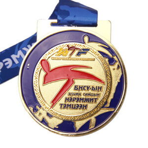 Gold-plated-running-metal-sports-medals-trophies