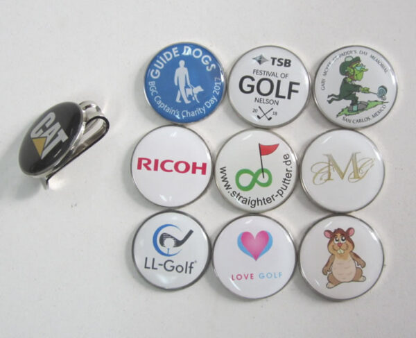 Magnetic-golf-hat-clip-with-customized-ball-marker-1