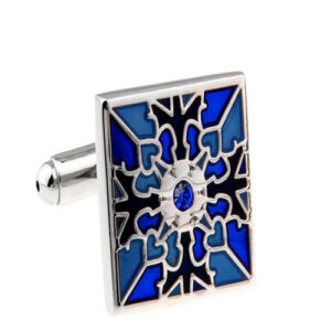 Top-Grade-Aulic-Carving-Flower-Square-Blue-Crystal-Cufflinks-for-Men-in-Copper-Jewelry