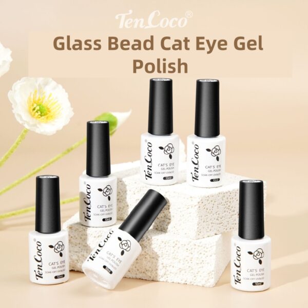 Glass Cat Eye Nail Gel - Magnetic Effect for Stunning Nail Art - Image 2