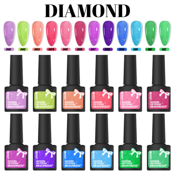 Holographic Glitter Nail Gel Polish for Manicure
