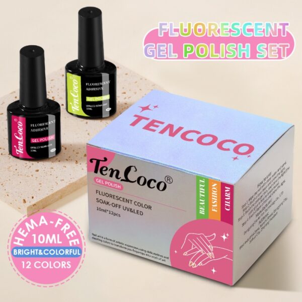 12-Color Dopamine Bright Nail Polish Set - Image 11