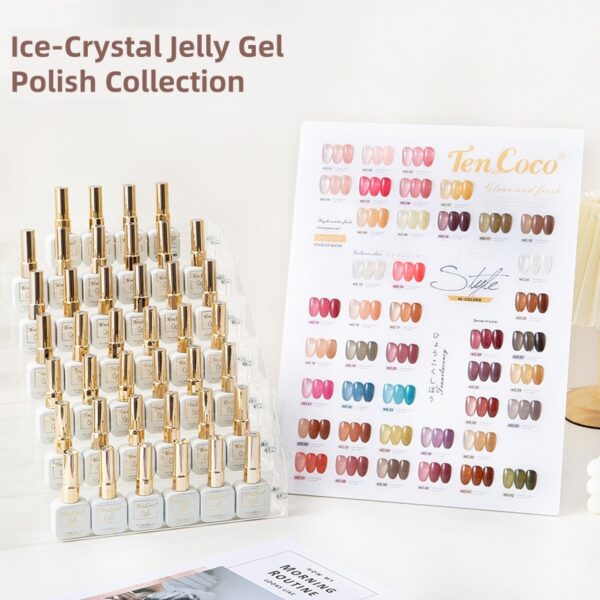 Jelly Ice Translucent Nail Gel - Smooth & Glossy Finish - Image 34