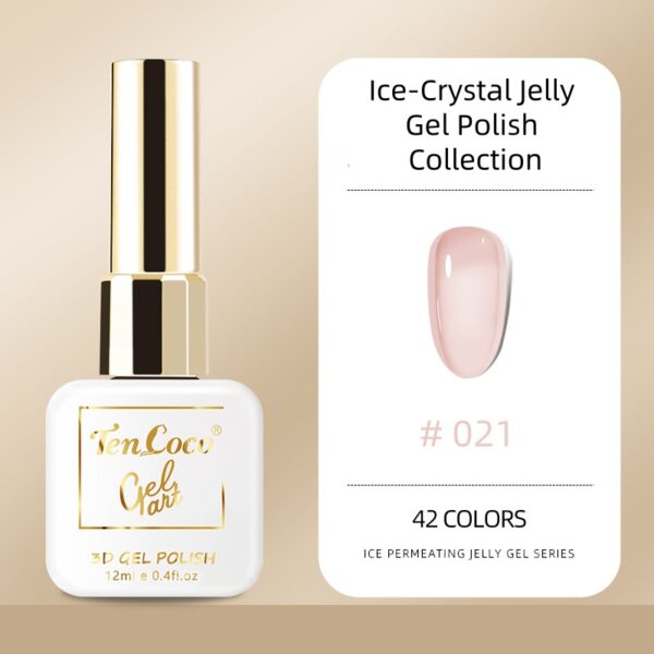 Jelly Ice Translucent Nail Gel - Smooth & Glossy Finish - Image 14