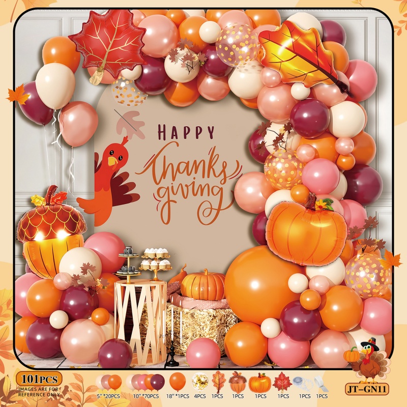 thanksgiving-orange-balloons-decor