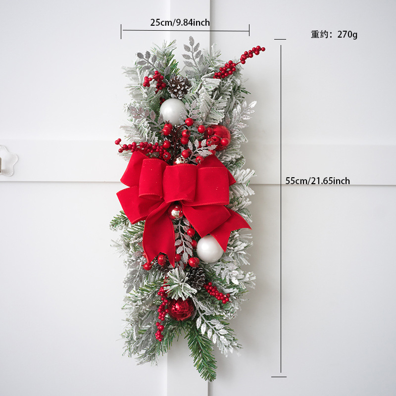 christmas-flocked-wreath-and-garland-holiday-decorationchristmas-flocked-wreath-and-garland-holiday-decoration