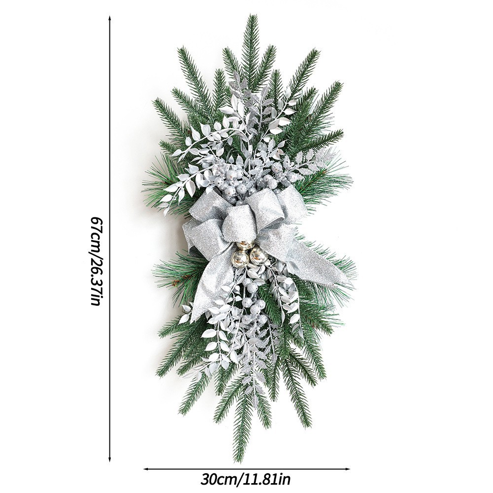 flocked-faux-christmas-wreath-for-home-decoration