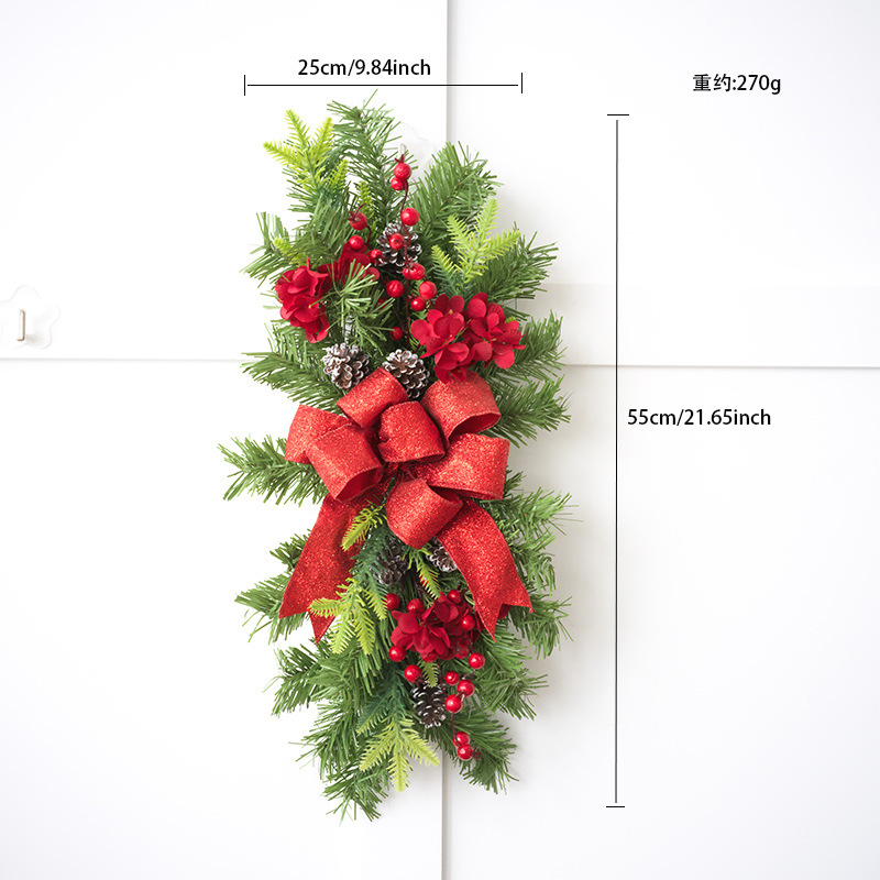 holiday-decorative-wreath-garland-for-stairs-and-door